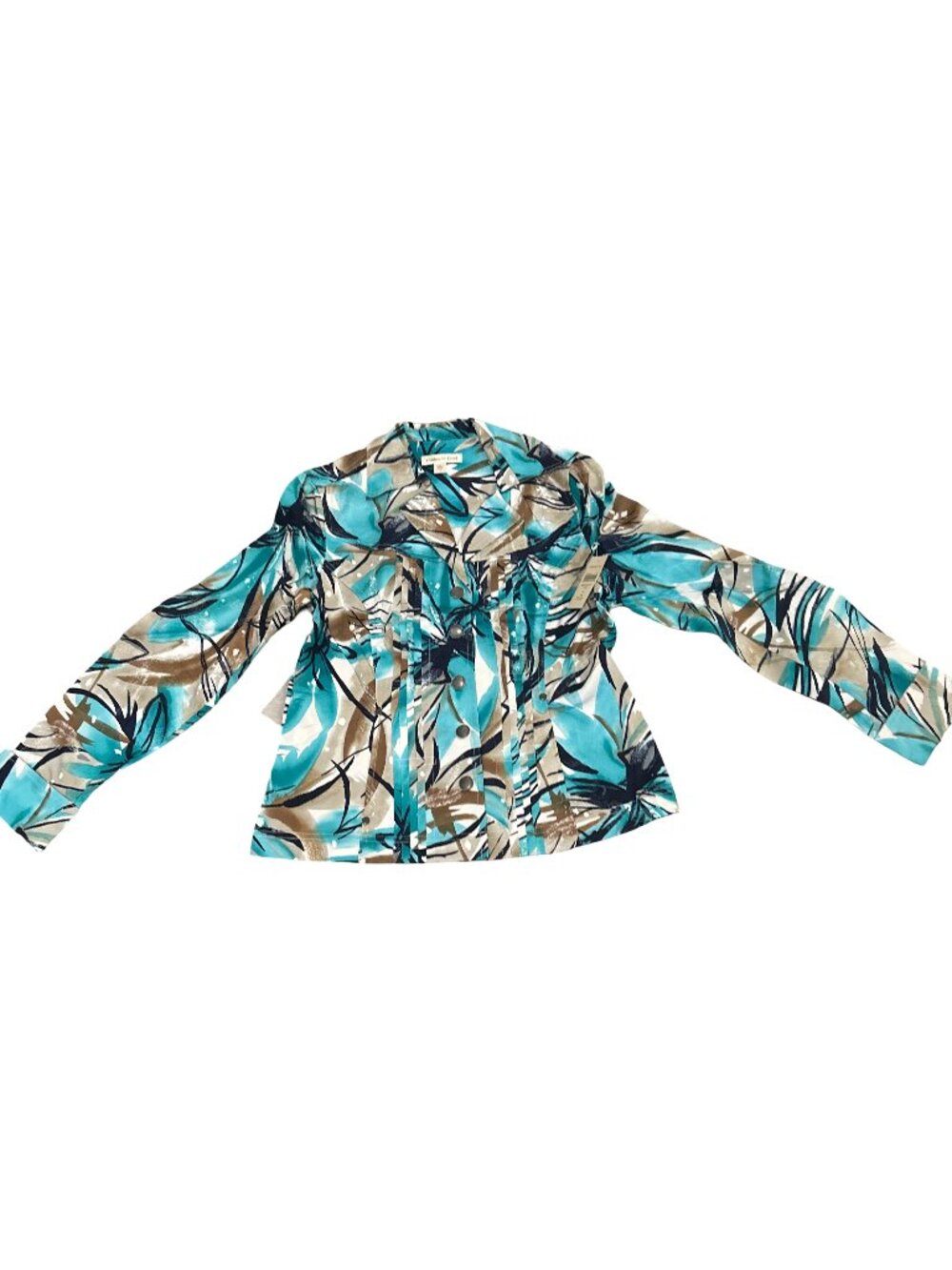 VTG Coldwater Creek Sketch Floral Print Long Sleeve Jacket Womens Size 6 New